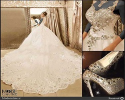 کفش عروس متناسب با لباس عروس